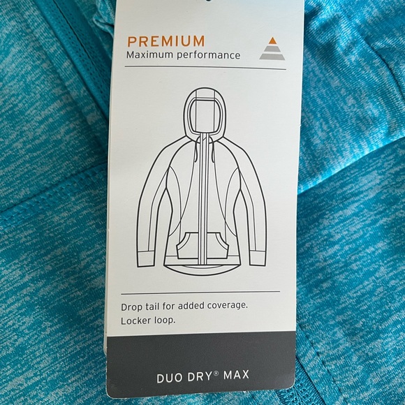 NWT C9 by Champion Duo Dry Max Blue hooded Full Zip Jacket Size XS - Picture 5 of 7